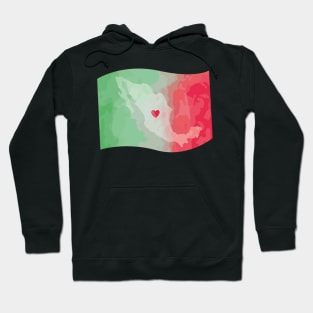 Mexico map watercolor work of art i love mexico print mexican flag proudly mexican Hoodie